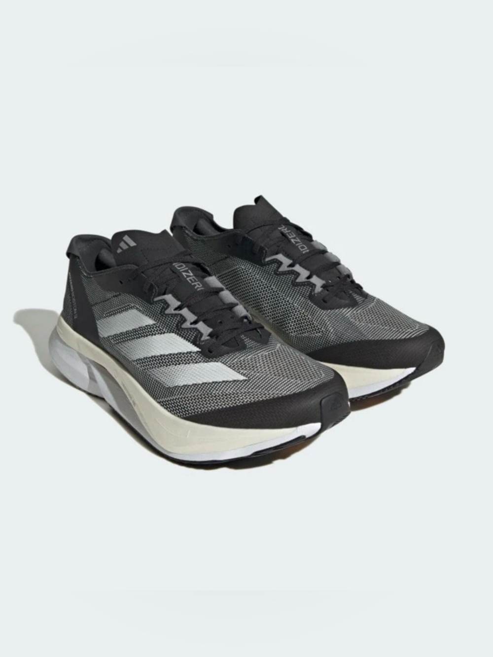 Adidas Adizero Boston 12 Running Shoes in Black and Gray